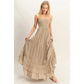 Sunset Dreams Taupe Maxi Dress - She Chester
