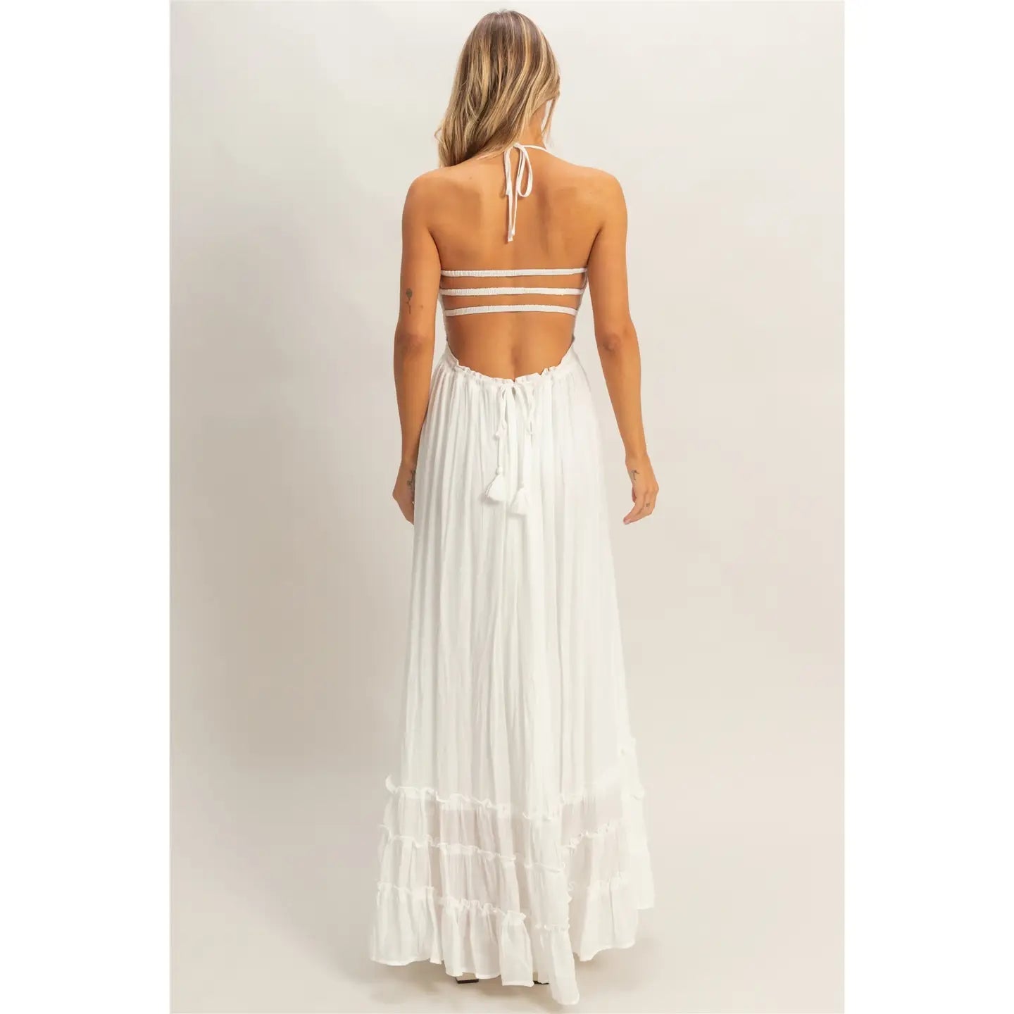 Sunset Dreams White Maxi Dress - She Chester