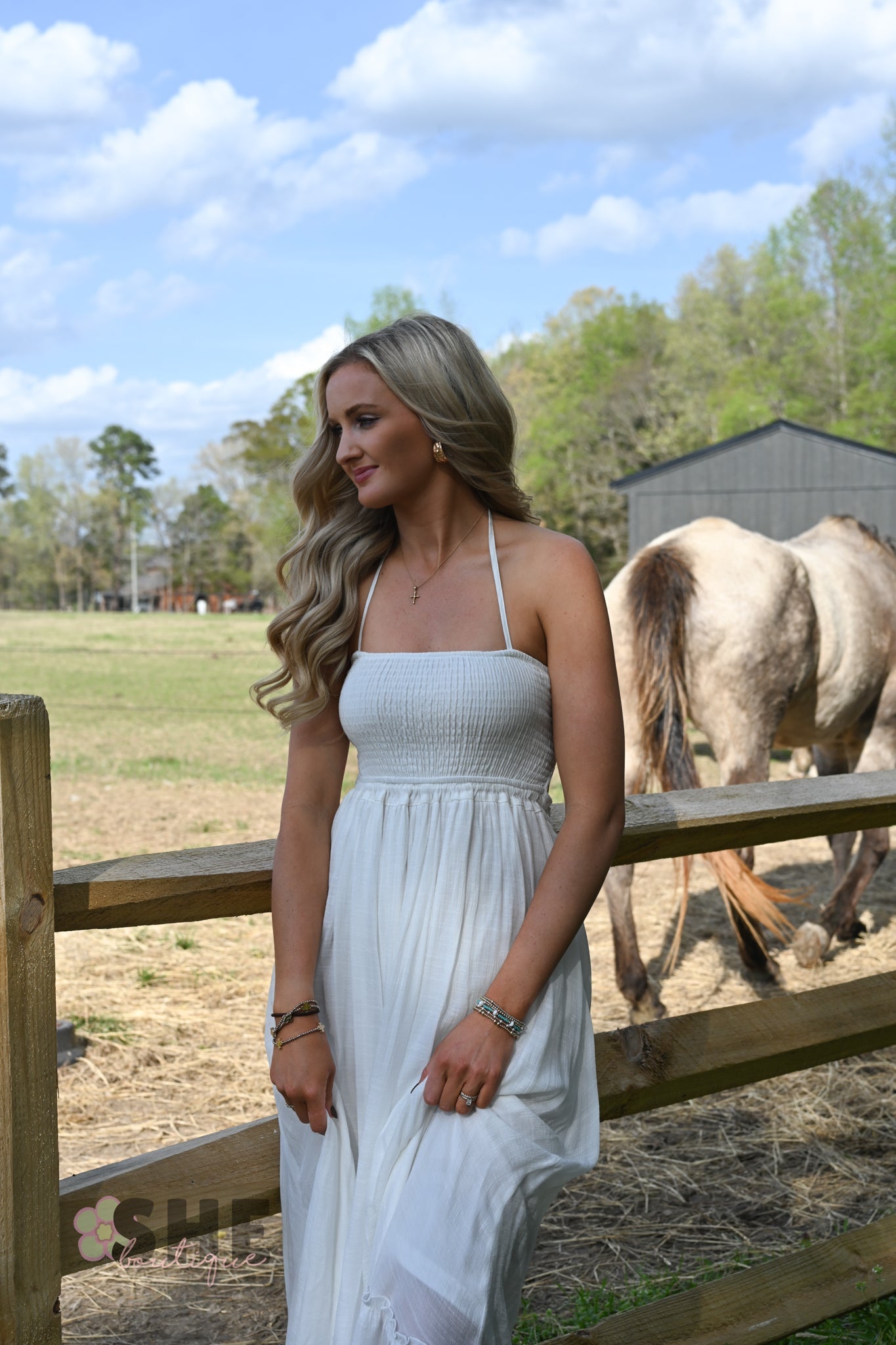 Sunset Dreams White Maxi Dress - She Chester
