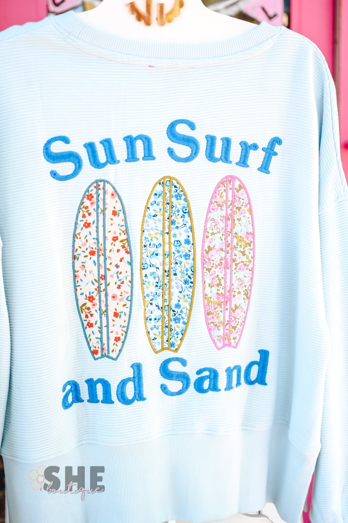 Surf Sand Ribbed SS Pullover - She Chester