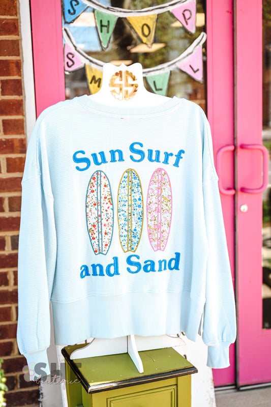 Surf Sand Ribbed SS Pullover - She Chester