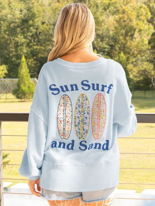 Surf Sand Ribbed SS Pullover - She Chester