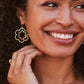 Susie Open Frame Gold Earring - She Chester