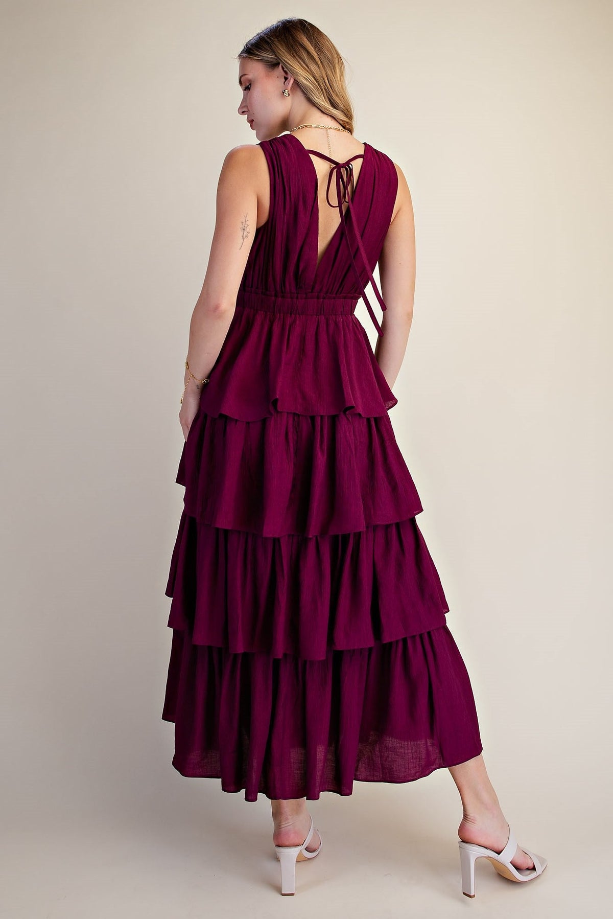 Sweet Moments Burgundy Maxi Dress - She Chester