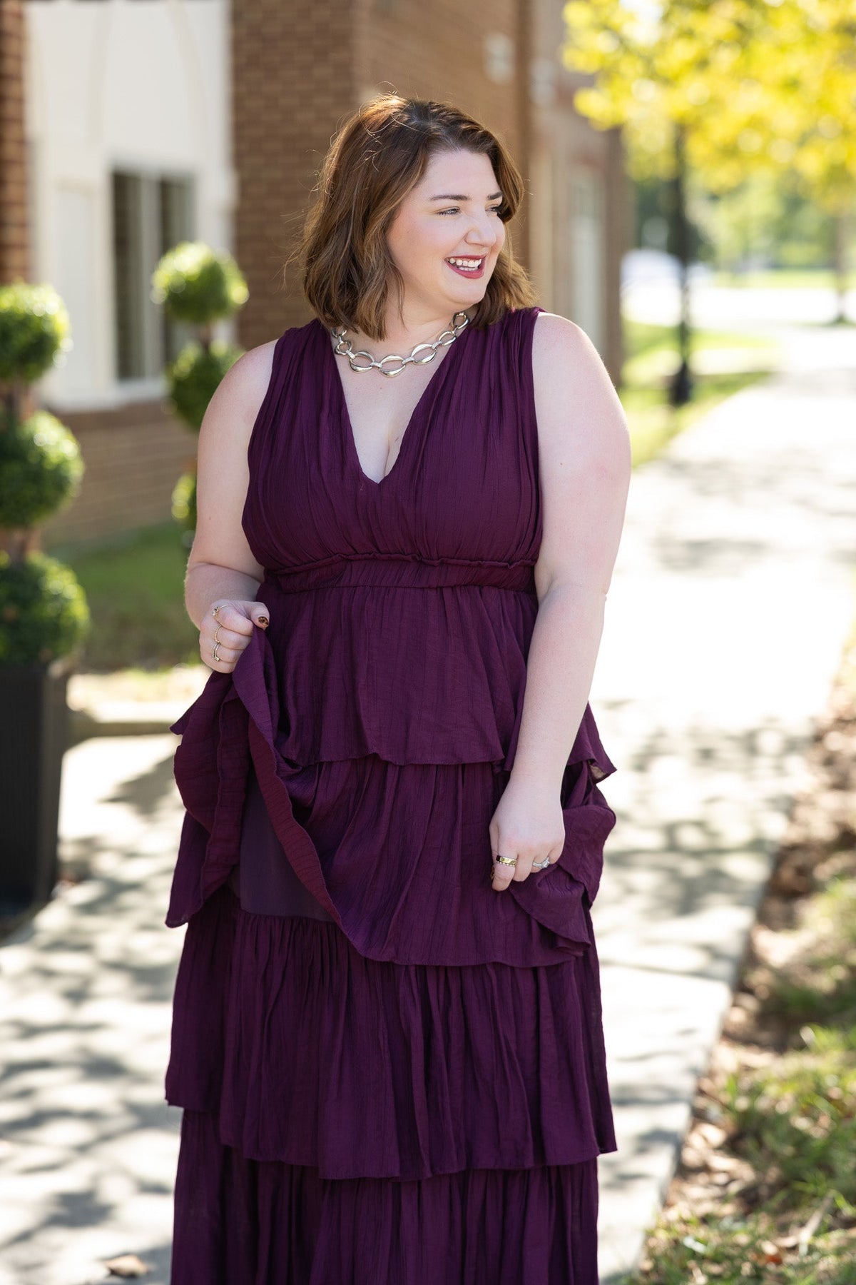 Sweet Moments Burgundy Maxi Dress - She Chester