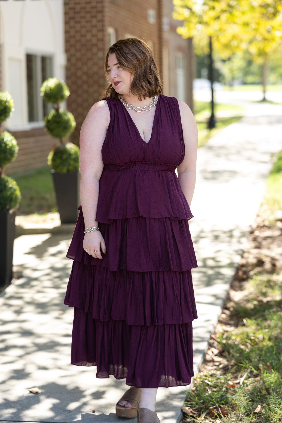 Sweet Moments Burgundy Maxi Dress - She Chester