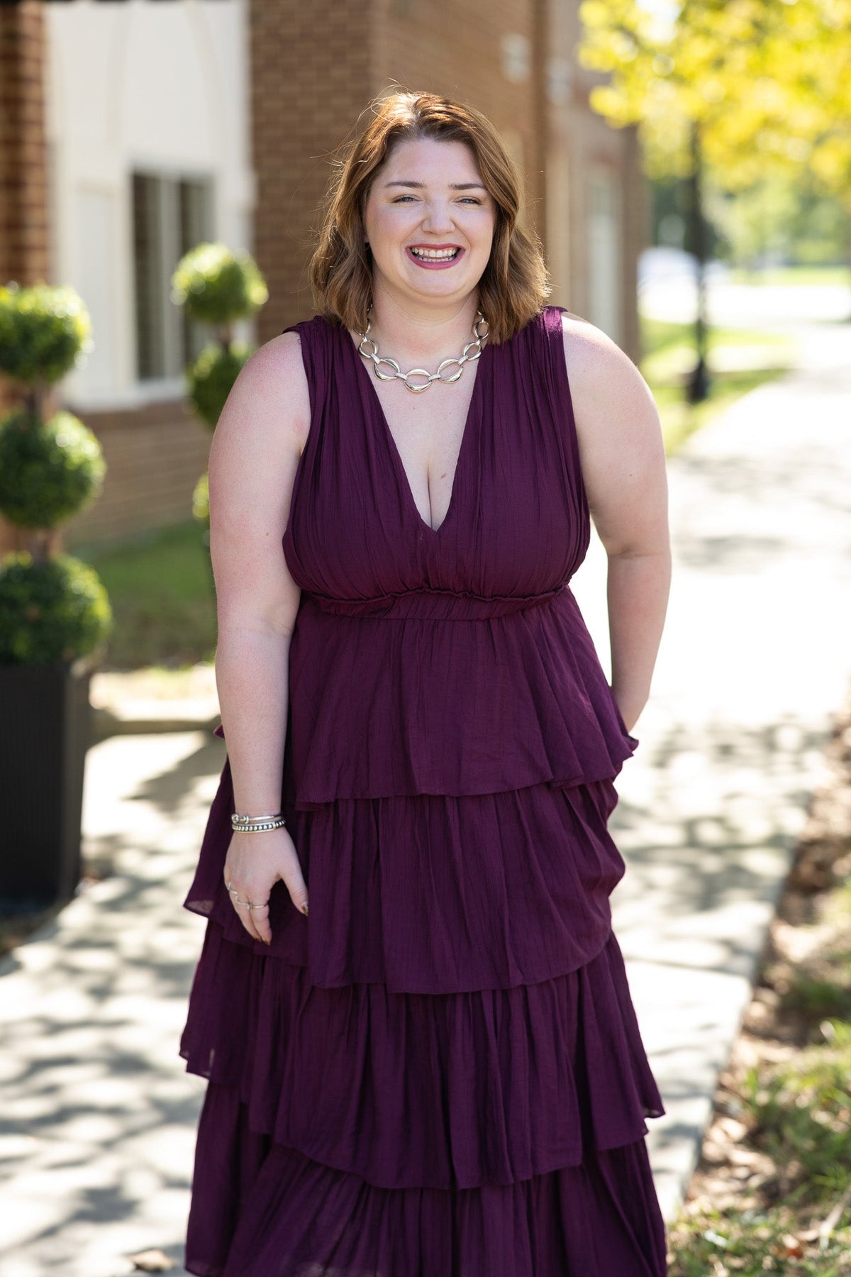 Sweet Moments Burgundy Maxi Dress - She Chester