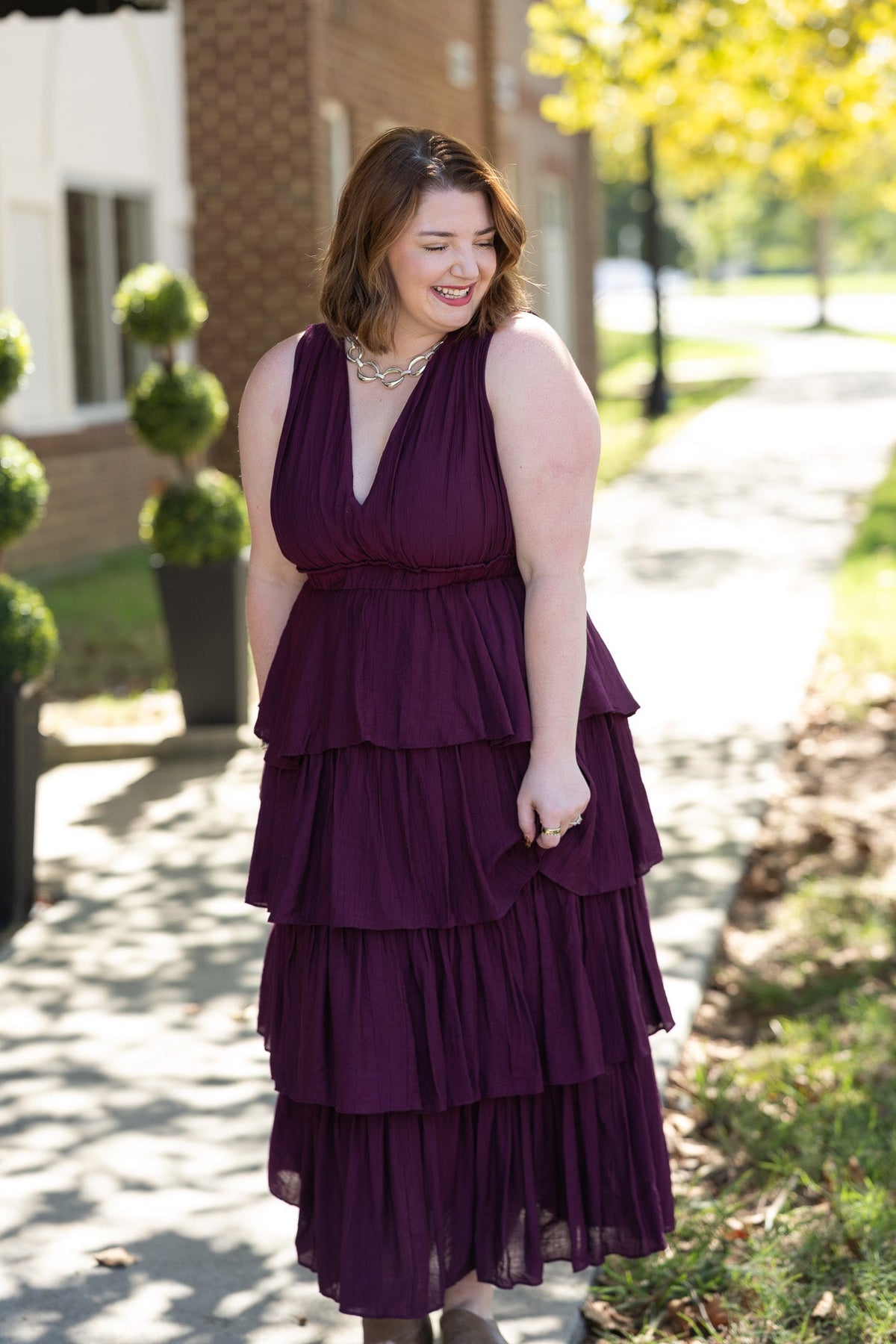 Sweet Moments Burgundy Maxi Dress - She Chester