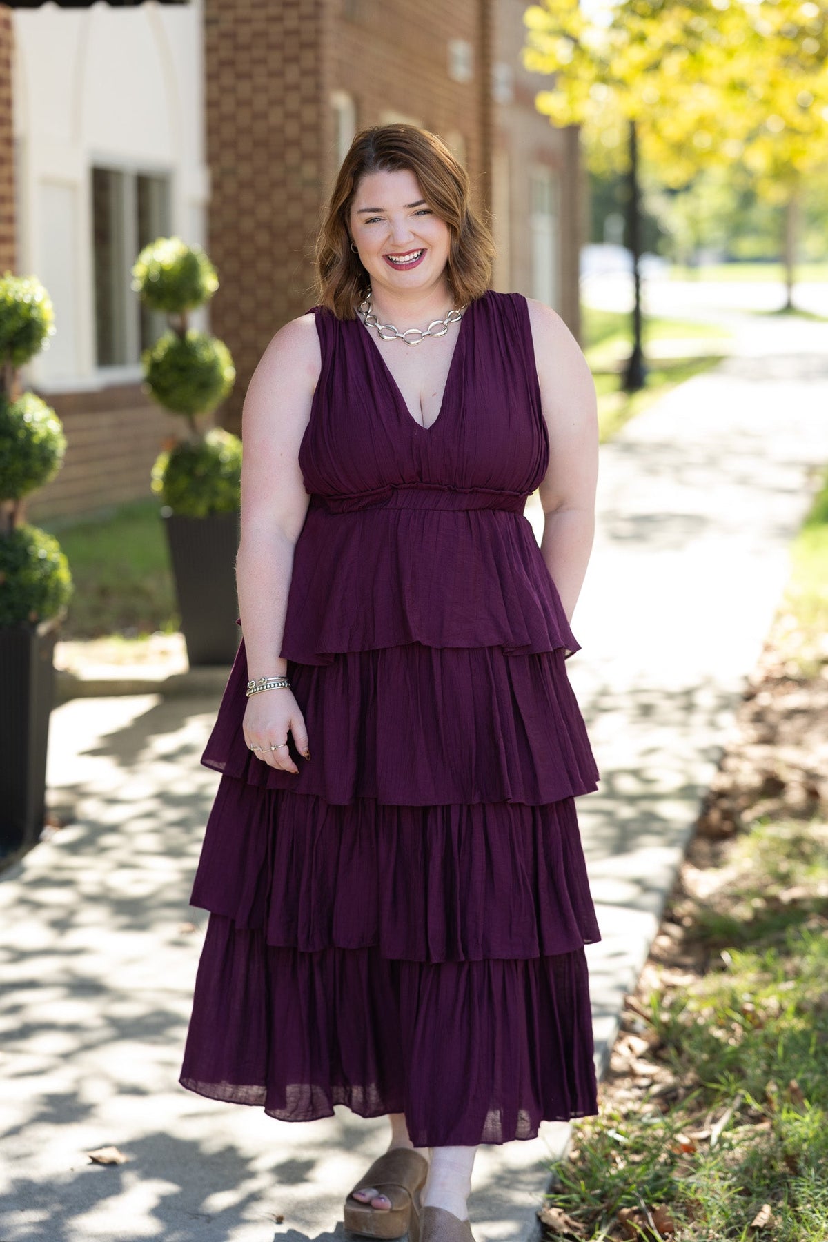 Sweet Moments Burgundy Maxi Dress - She Chester