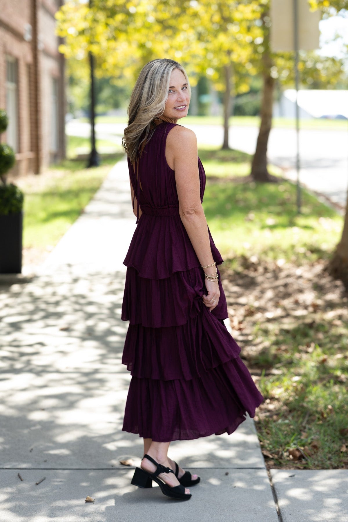 Sweet Moments Burgundy Maxi Dress - She Chester
