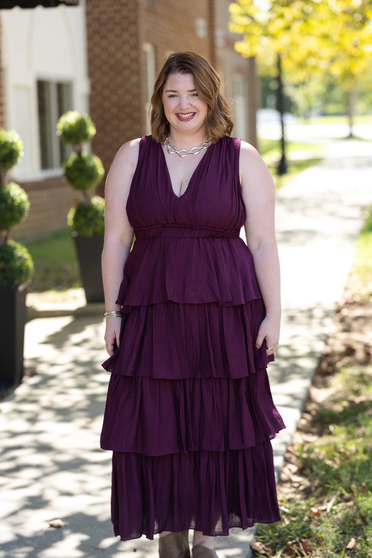 Sweet Moments Burgundy Maxi Dress - She Chester