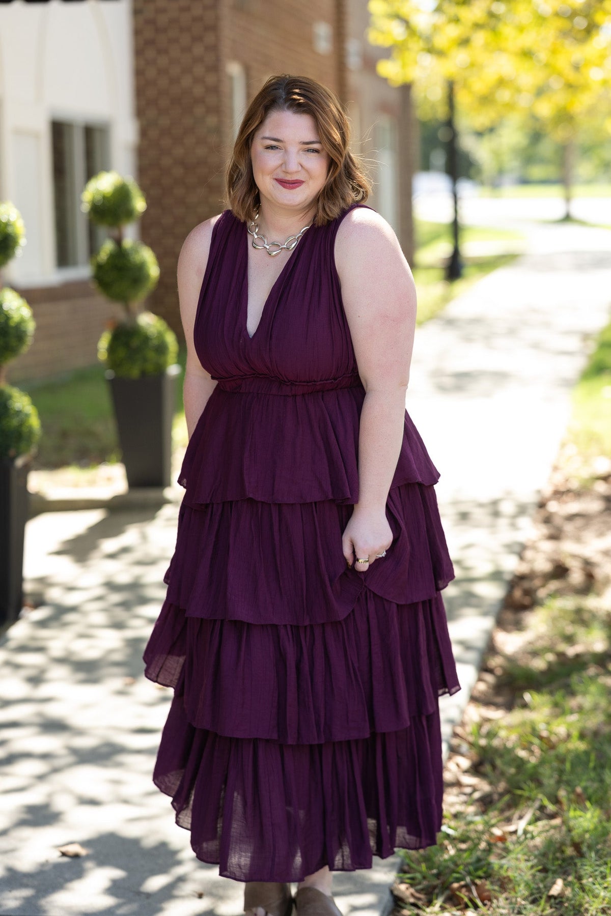 Sweet Moments Burgundy Maxi Dress - She Chester