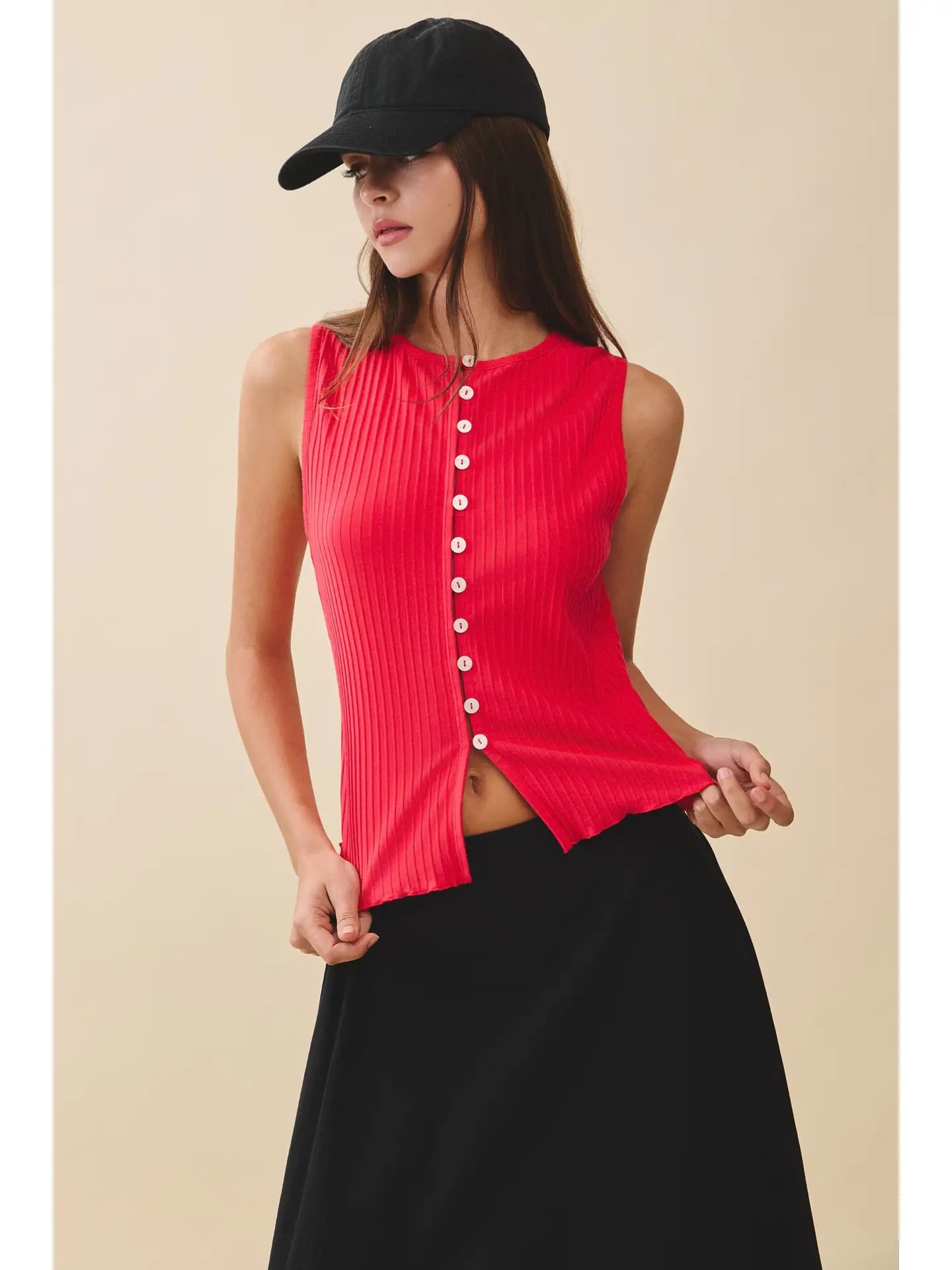 Sydney Red Button Tank - She Chester