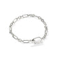 SYLVIA METAL LINK AND CHAIN BRACELET SILVER - She Chester