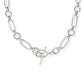 SYLVIA METAL LINK AND CHAIN NECKLACE SILVER - She Chester