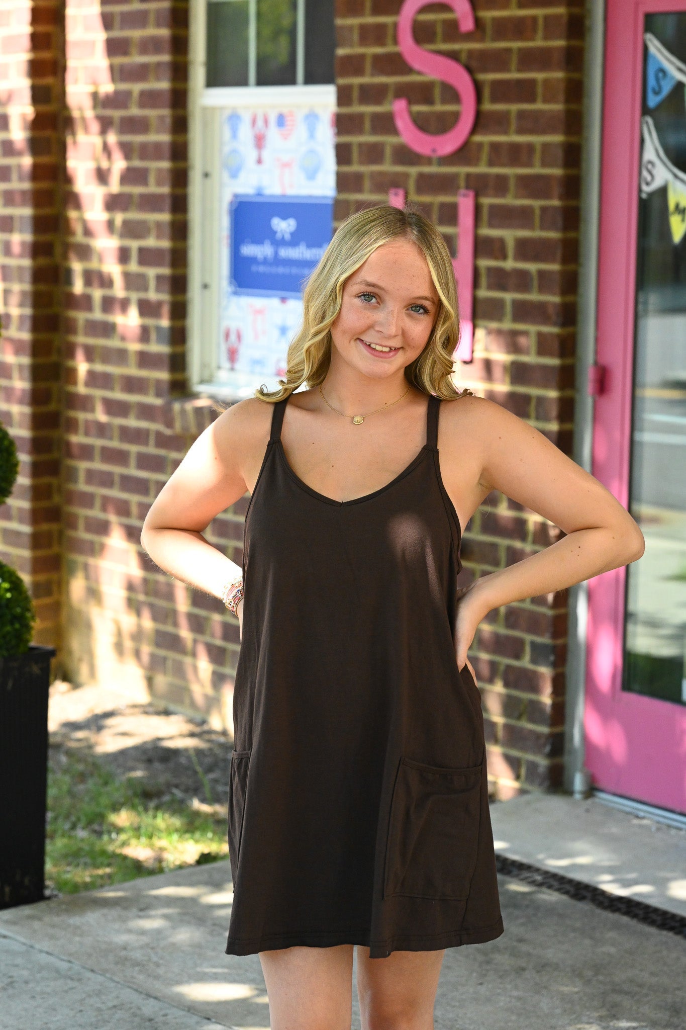 Tara Chocolate SS Romper - She Chester