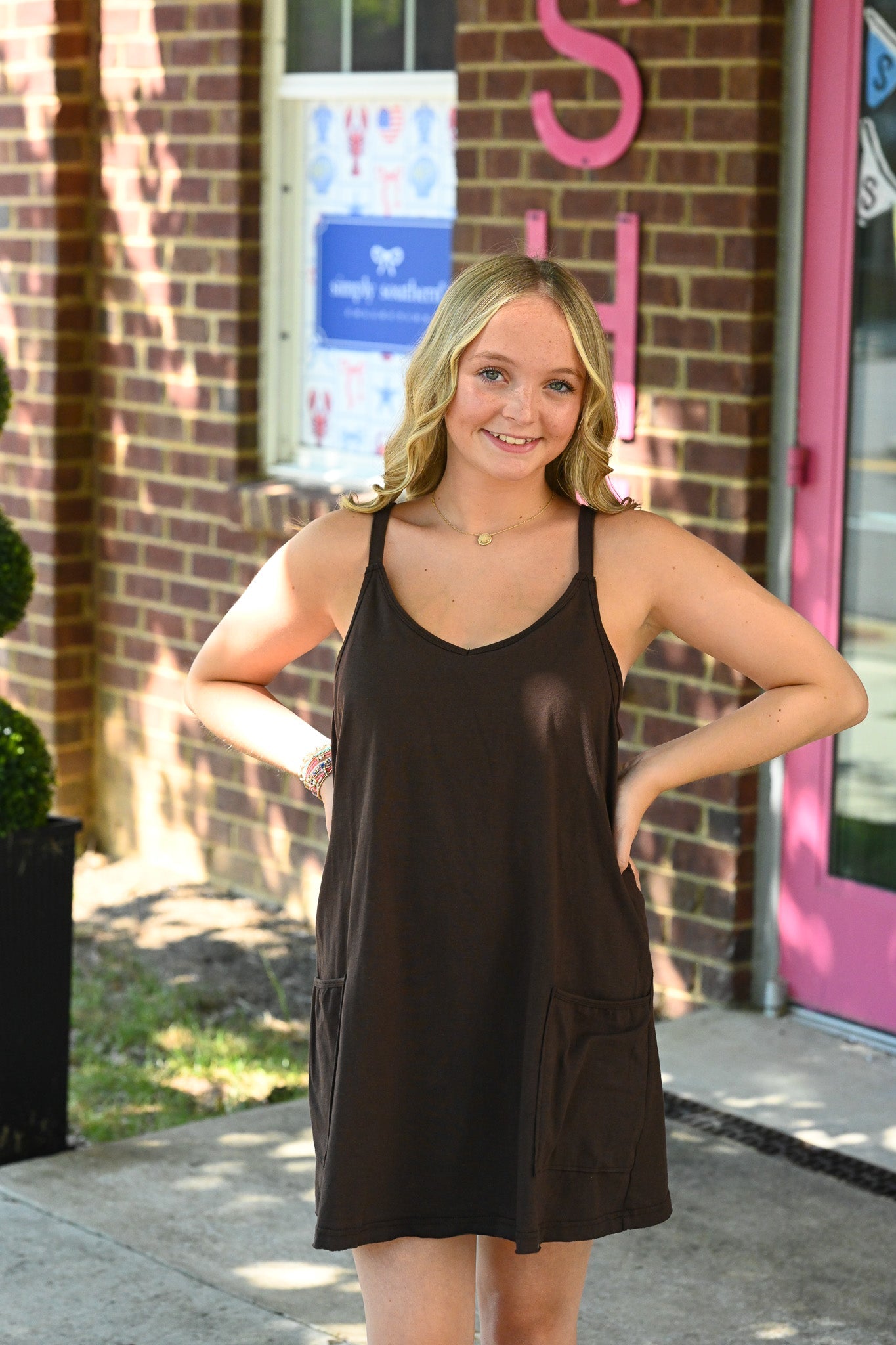 Tara Chocolate SS Romper - She Chester