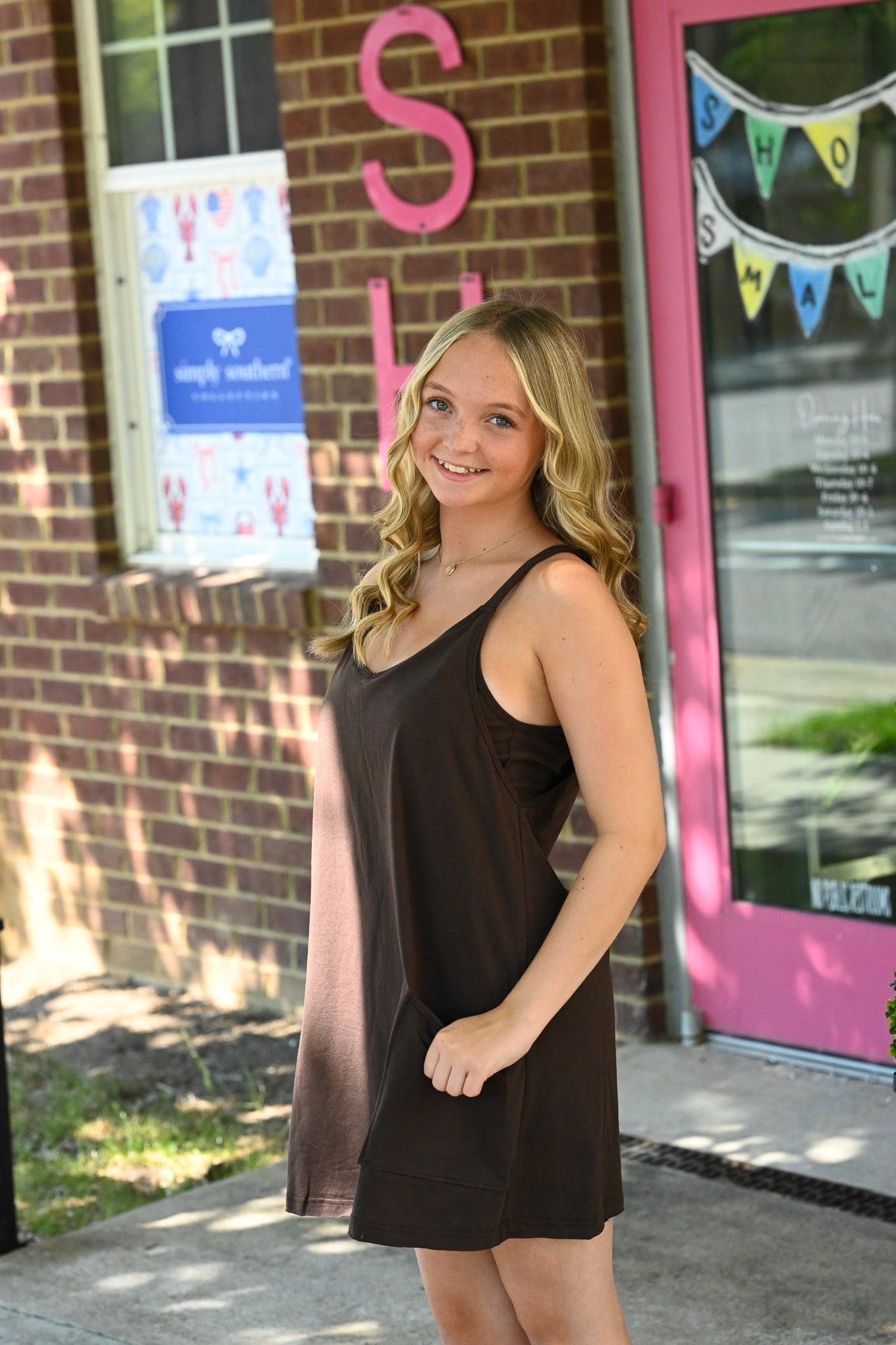 Tara Chocolate SS Romper - She Chester