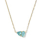 TATUM SHORT PENDANT NECKLACE GOLD BLUE MIX - She Chester