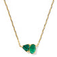 TATUM SHORT PENDANT NECKLACE GOLD DARK GREEN MIX - She Chester