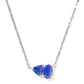 TATUM SHORT PENDANT NECKLACE RHODIUM COBALT MIX - She Chester