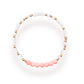 Teacher Pastel Pink Letter Bracelet: Standard 6.75 inch / Gold - She Chester