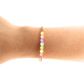 Teacher Rainbow Letter Bracelet: Standard 6.75 inch / Gold - She Chester