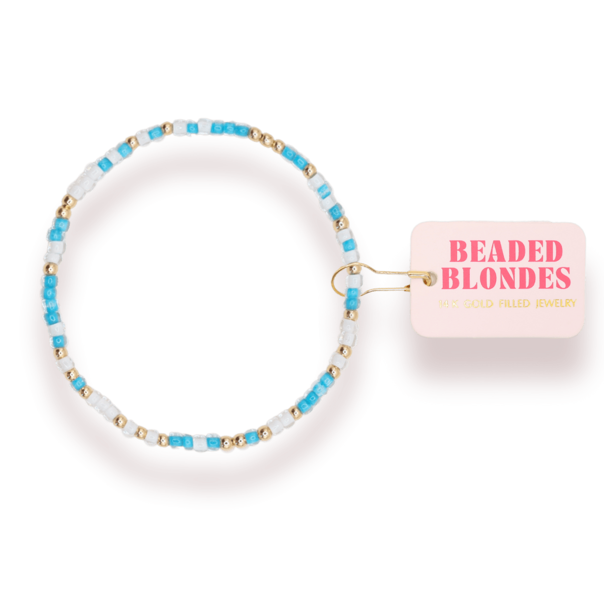 Teal Breeze Sprinkle Bracelet: Standard 6.75 inch - She Chester