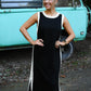 The Elaine Trimmed Black Maxi - She Chester