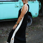 The Elaine Trimmed Black Maxi - She Chester