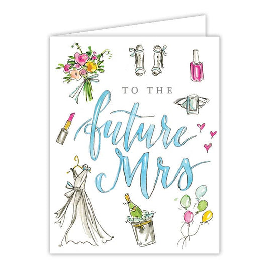 The Future Mrs Handpainted Wedding Images Greeting Card - She Chester