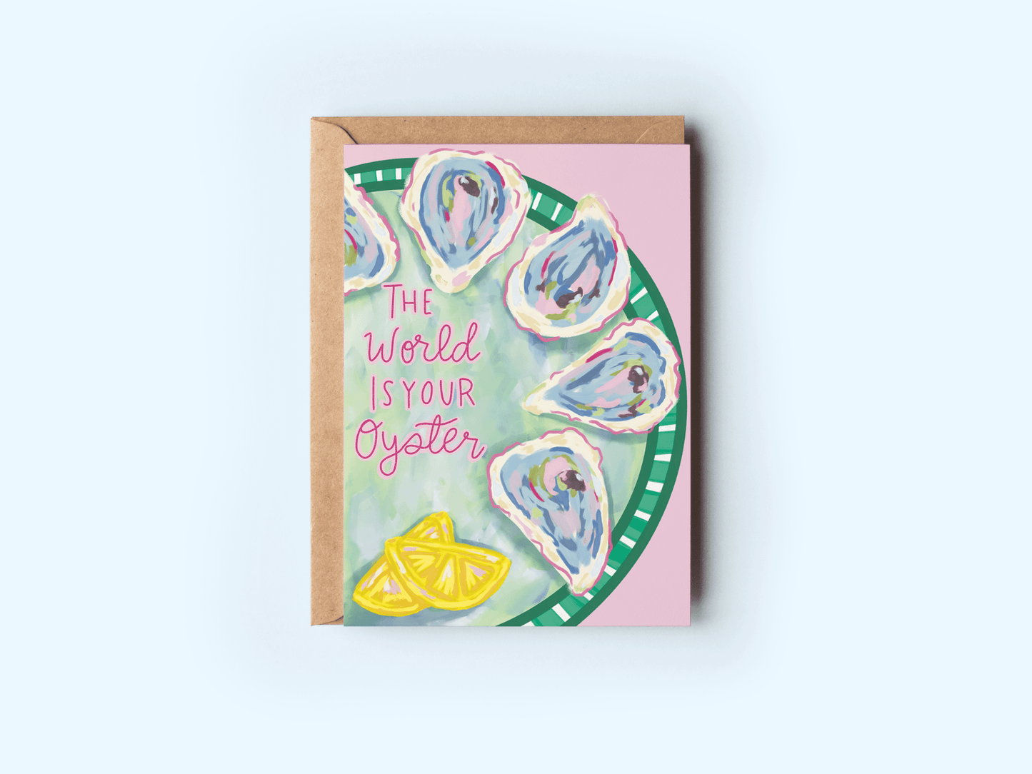 The World Is Your Oyster Beach Coastal Greeting Card - She Chester