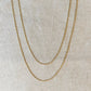 Thin Figaro Chain 18K GF - She Chester