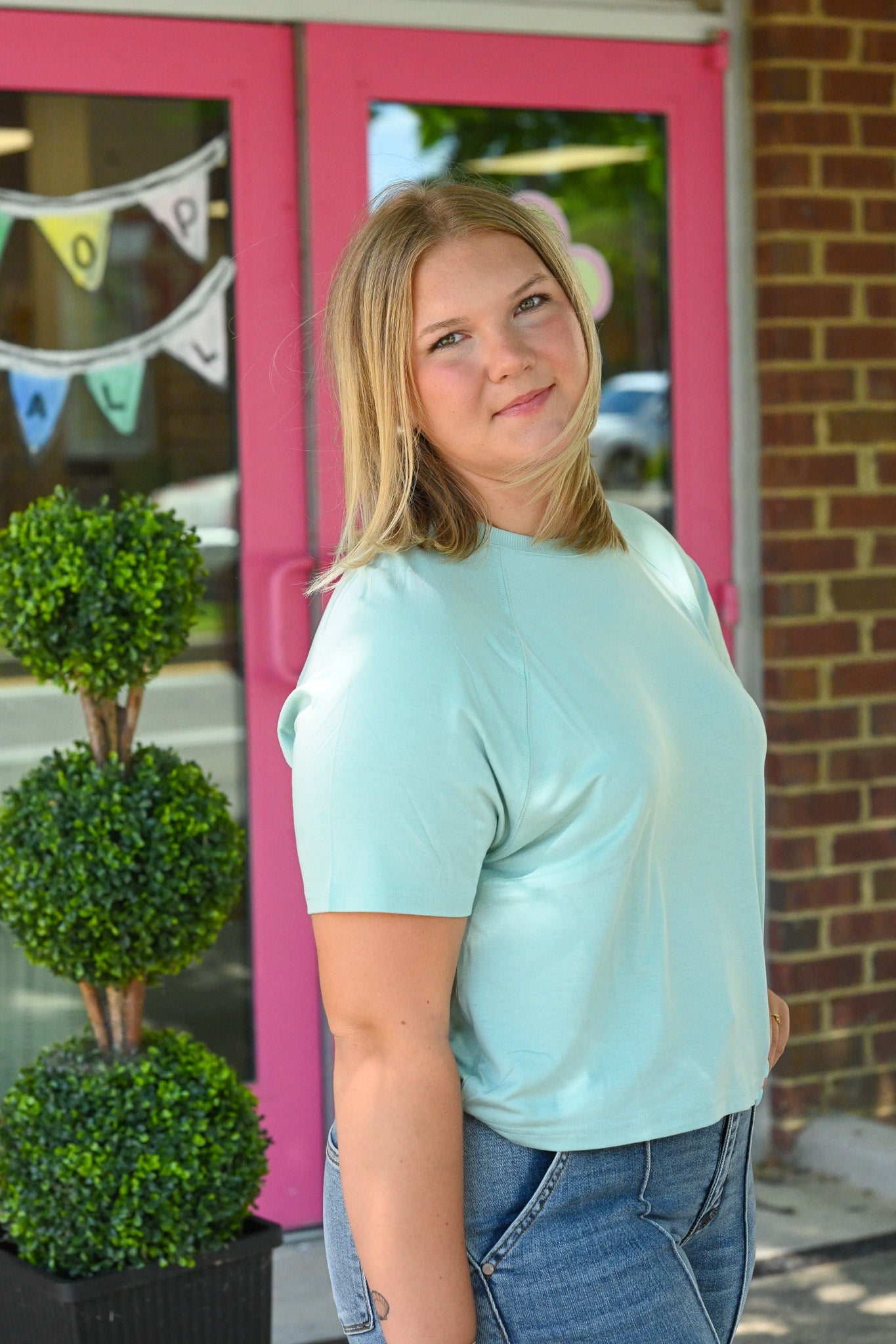 Tina Harbor Blue SS Tee - She Chester