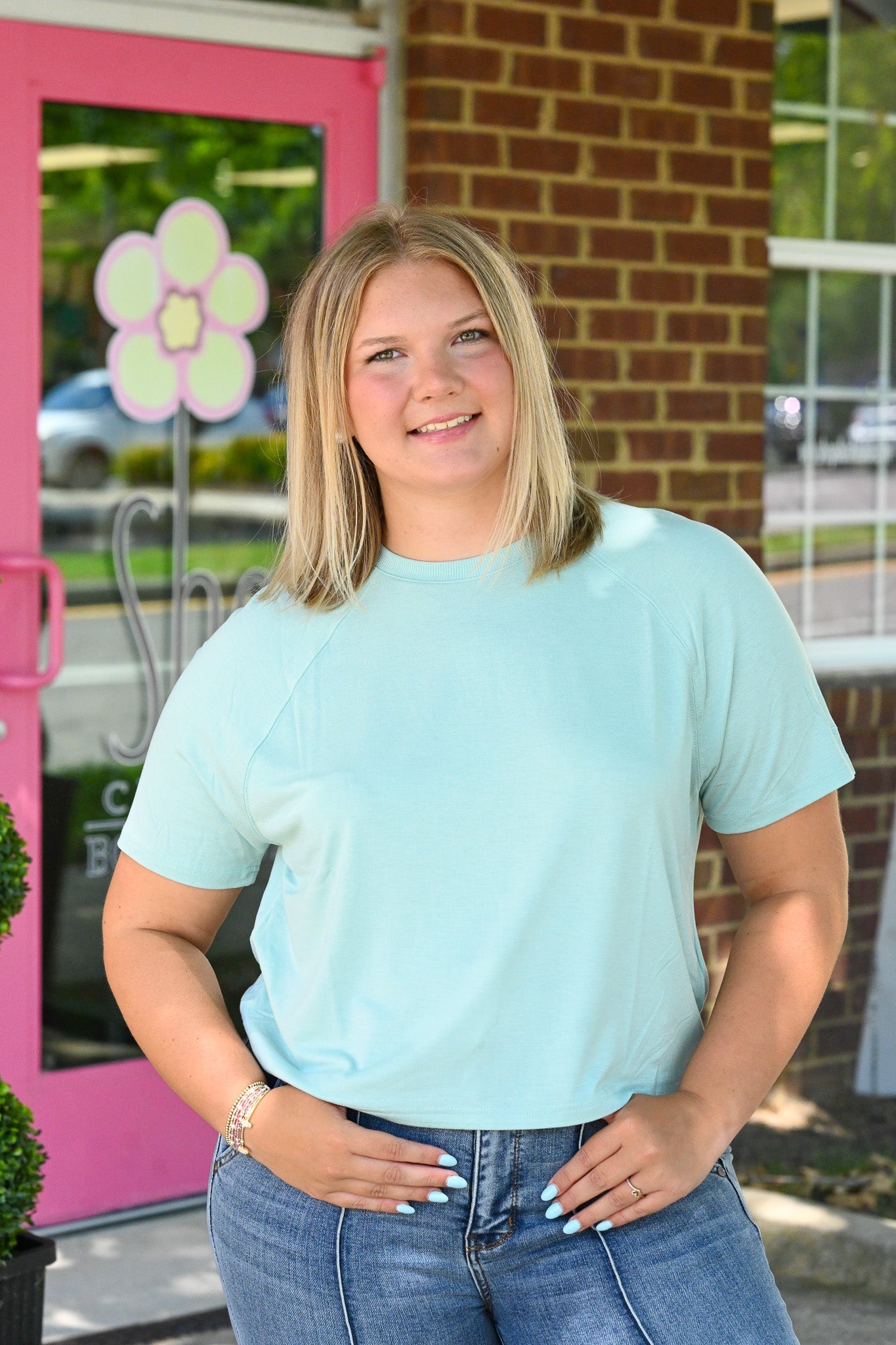 Tina Harbor Blue SS Tee - She Chester