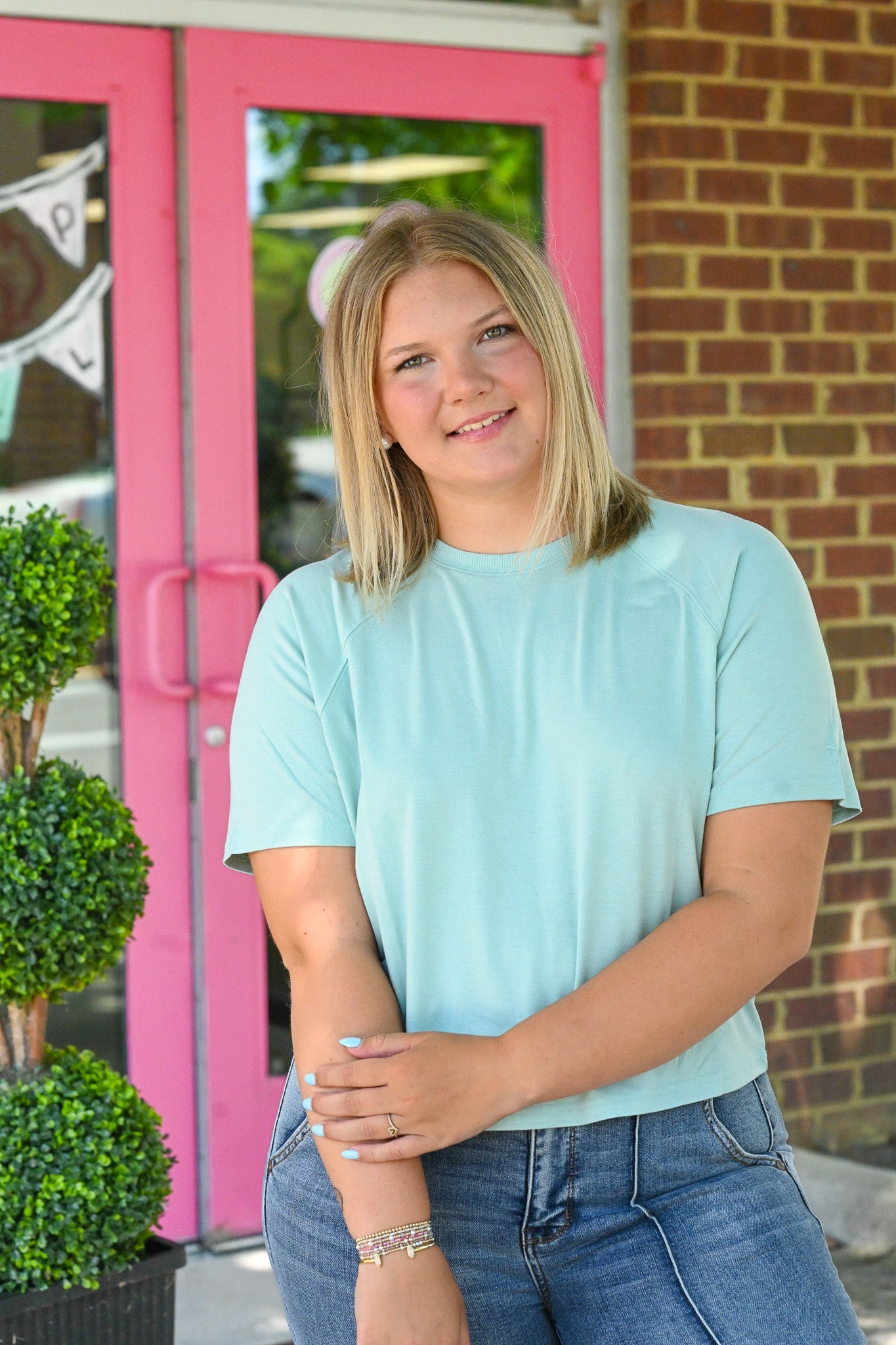Tina Harbor Blue SS Tee - She Chester