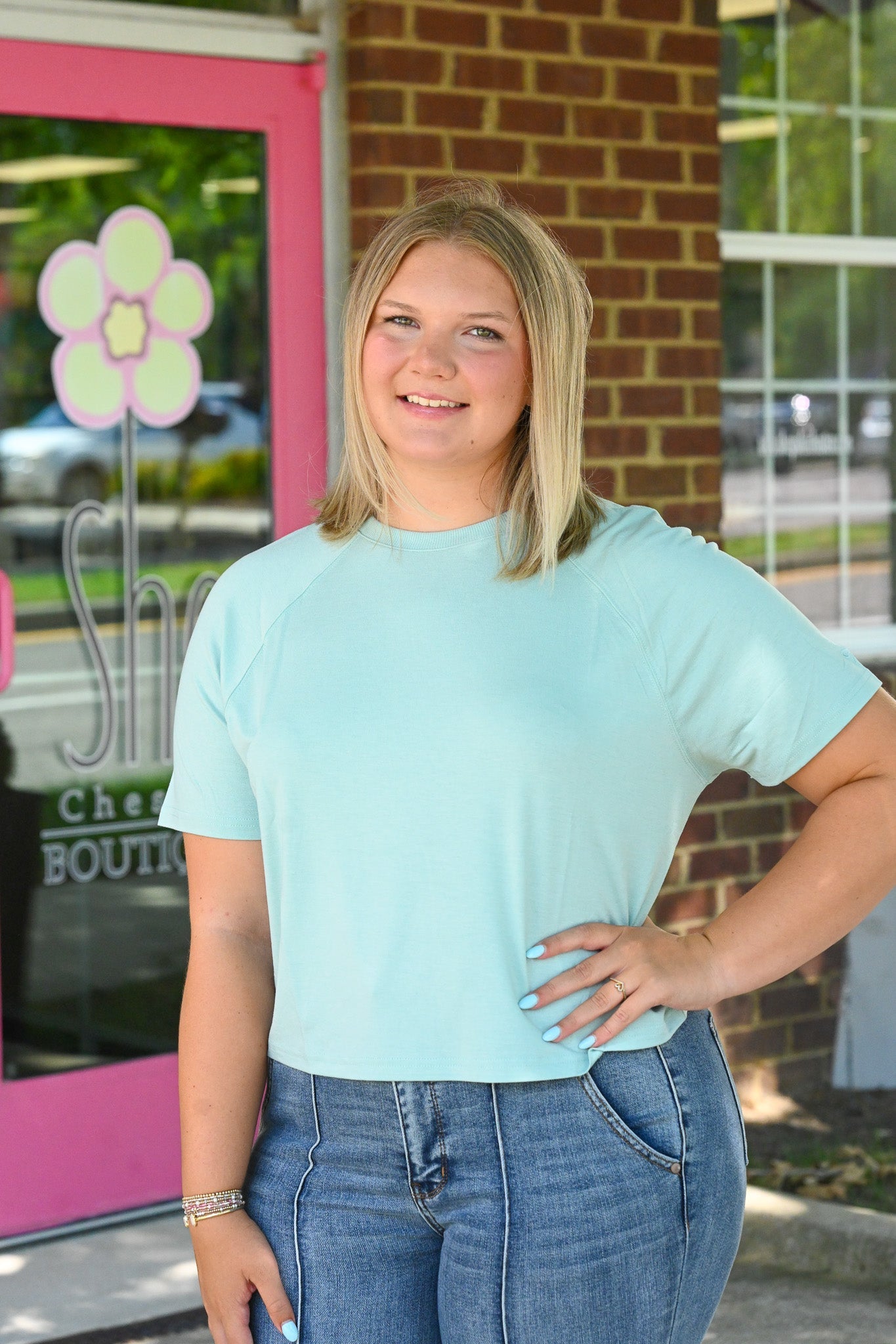 Tina Harbor Blue SS Tee - She Chester
