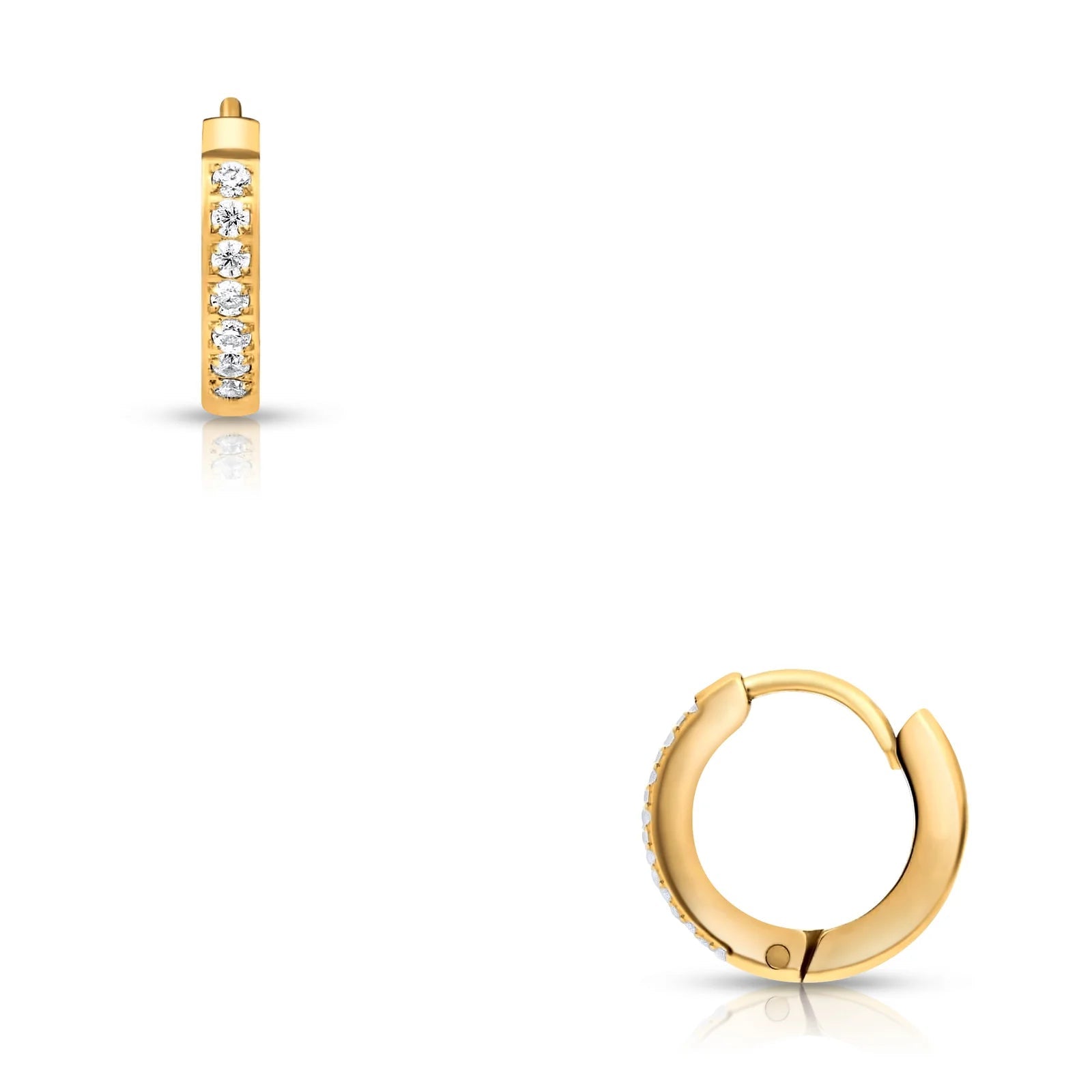 Tinsley Huggie Gold Hoop Earring - She Chester