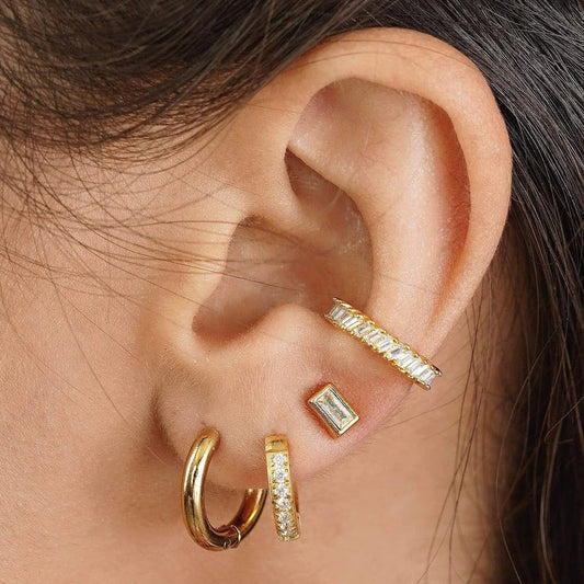 Tinsley Huggie Gold Hoop Earring - She Chester