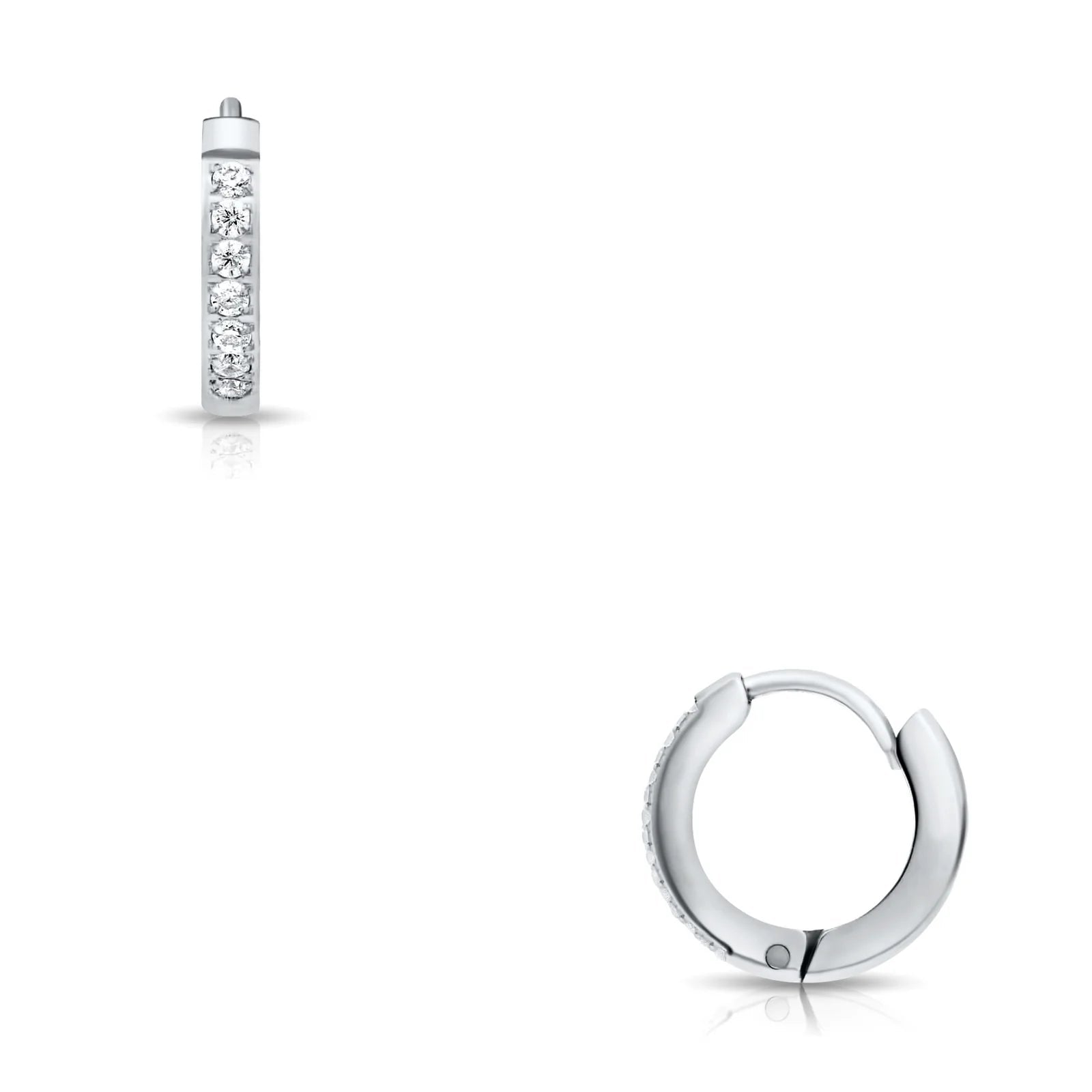 Tinsley Huggie Silver Hoop Earring - She Chester