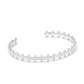 Jada Cuff Bracelet Rhodium White Crystal