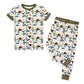 Howdy Western Bamboo Short Sleeve Kids Pajama Pants Set
