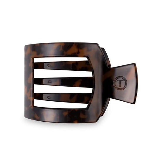 Tortoise Large Flat Square Hair Clip - She Chester