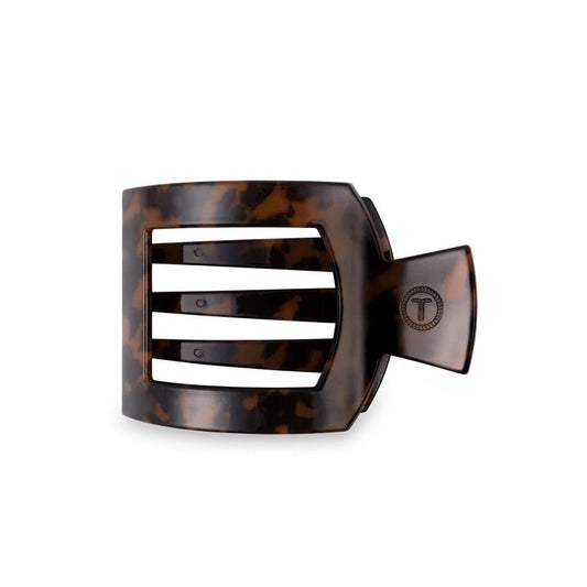 Tortoise Medium Flat Square Hair Clip - She Chester
