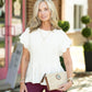 Travel Day Cream Top - She Chester
