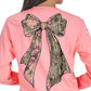 Tree Camo Bow Pink LS Tee - She Chester