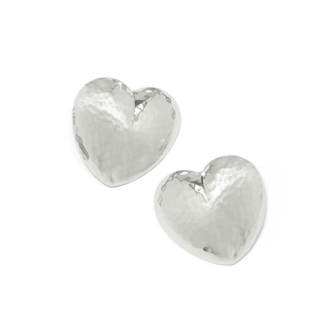 Trianon Heart Small Silver Post Earrings JA0110 - She Chester
