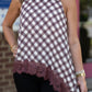 Trimmed in Lace Merlot Top - She Chester