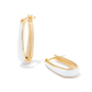 KELSEY HOOP EARRINGS IN GOLD WHITE ENAMEL