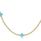 Turq Cross Choker Necklace - She Chester
